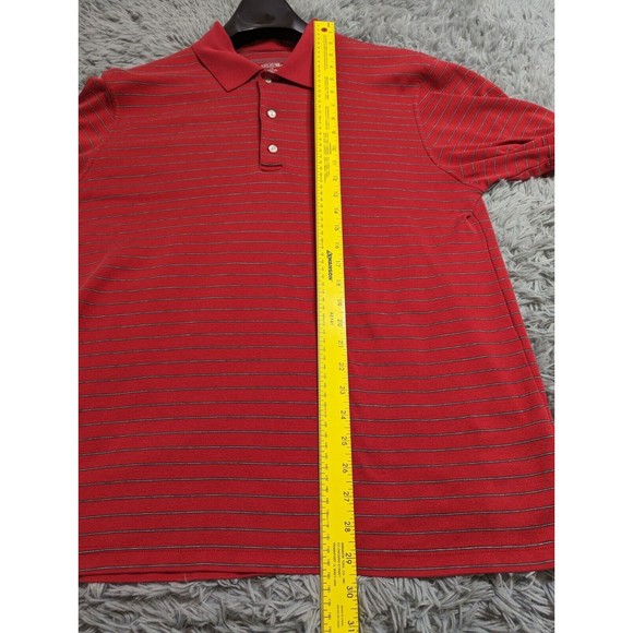 Greg Norman Play Dry Golf Polo Shirt Mens Size Large L‎ Red Gray Striped - Picture 4 of 9